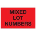 Decker Tape Products Label, DL2526, MIXED LOT NUMBERS, 3" X 5" DL2526
